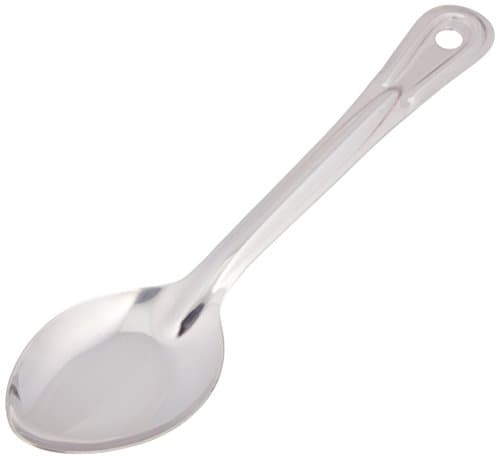 Winco Stainless Steel Basting Spoon, Solid, 11", 1.2mm