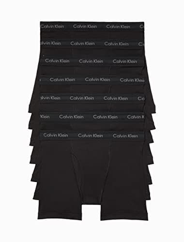 Calvin Klein Men's Cotton Classics 7-pack Boxer Brief, 7 Black, Medium