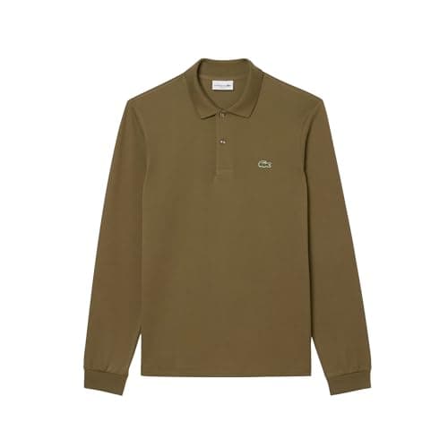 Lacoste Men's Classic Fit Long Sleeved L.12.12 Polo Shirt, Olive, Medium