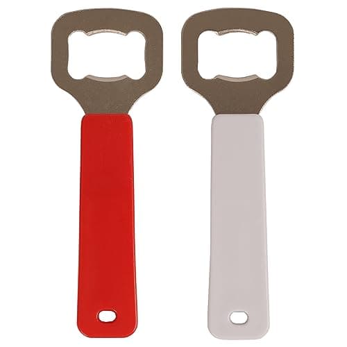 Veefos 2PCS Beer Bottle Opener, Simple Stainless Steel Bartender Bottle Openers for Kitchen, Bar, and Restaurant Wedding Party Tools