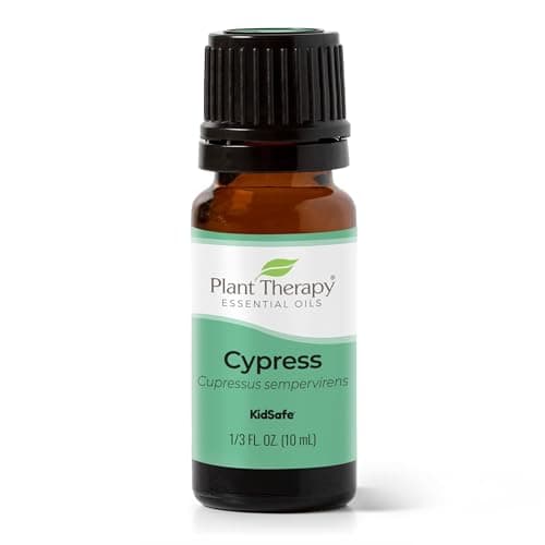 Plant Therapy Cypress Essential Oil 100% Pure, Undiluted, Natural Aromatherapy for Diffuser & Skin, Therapeutic Grade 10 mL (1/3 oz) Cypres Oil Refreshing & Clearing