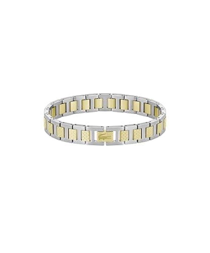 Lacoste Metropole Bracelet – Unisex H-Link with Crocodile Clasp – Adjustable Polished Finish Accessory