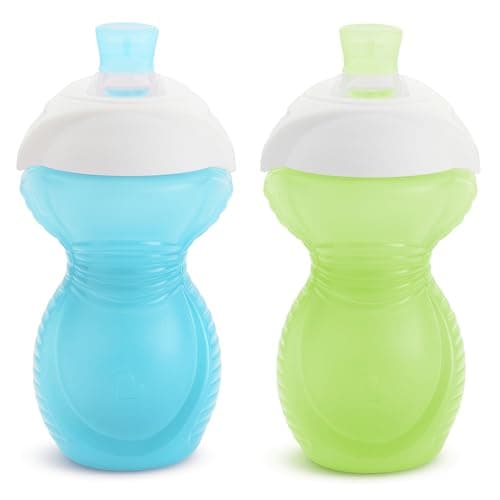 Munchkin® Click Lock™ Bite Proof Sippy Cup, 9 Ounce,2 Count (Pack of 1), Plastic, Blue/Green