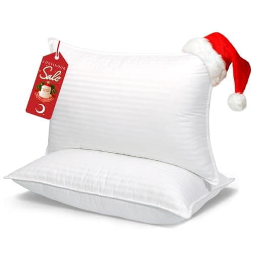 COZSINOOR Bed Pillows for Sleeping Queen Size - Breathable Hotel Quality Set of 2 - Down Alternative Microfiber Filled for Back, Stomach, Side Sleepers, Cooling & Skin-Friendly