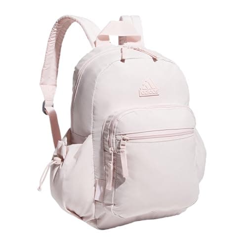 adidas Weekender Sport Fashion Compact Smaller Backpack with Detachable Mini Valuables Pouch, Sandy Pink, One Size