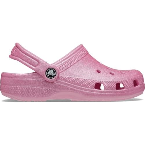 Crocs Classic Glitter Clogs (Toddler) Pink Tweed Glitter 5 Toddler M