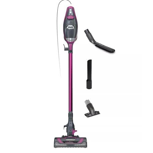 Shark HV371 Rocket Pro DLX Corded Stick, Removable Hand Vacuum, Advanced Swivel Steering, XL Cup, Crevice Tool, Upholstery Tool & Anti-Allergen Dust Brush, Fuchsia, Capacity