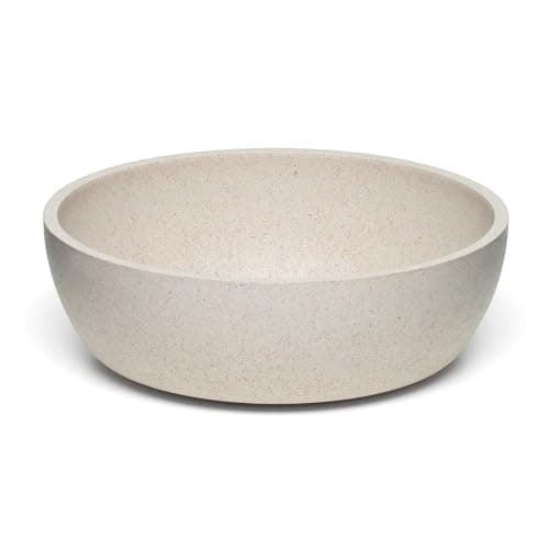 Loving Pets - Dolce Bamboo - Eco-Friendly Pet Bowls & Dishes for Dog, Cats, Puppy Food and Water Bowl -Sustainable and Dishwasher Safe, Made with Real Bamboo (Small, Oat-Beige)