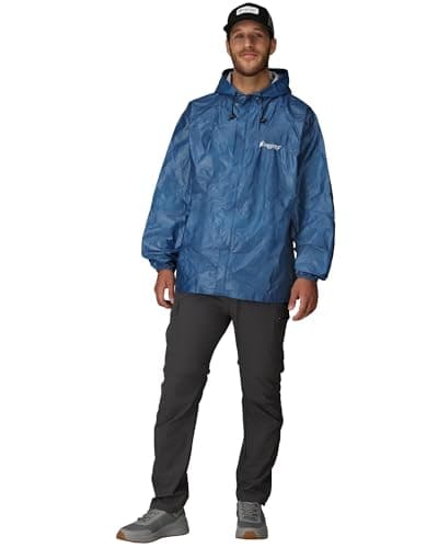 FROGG TOGGS Men's Ultra-lite2 Waterproof Breathable Rain Jacket, Blue, X-Large
