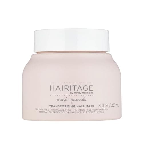 Hairitage Moisturizing Argan Oil Hair Mask Treatment for Anti-Frizz and Hydration - Deep Conditioning Curl Repair Mask with Shea Butter, Aloe & Soy Protein for Dry, Damaged Curly Hair - Soften & Shine