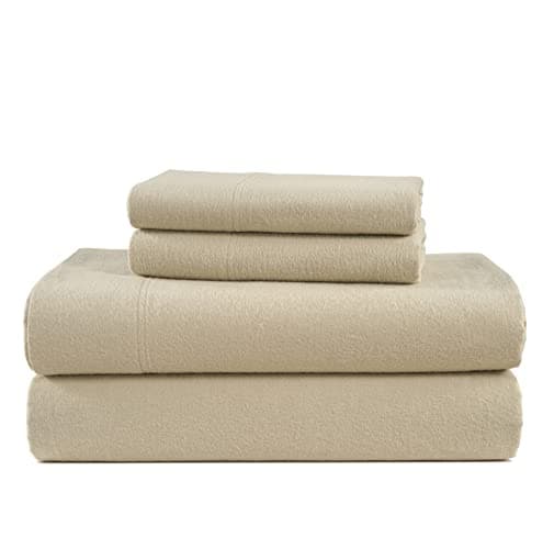 LANE LINEN Cotton Flannel Queen Sheet Set - Brushed for Extra Softness - Breathable & Durable Cotton Flannel Queen Size Bed Sheets Set - Warm & Cozy Winter Bed Sheets with 15" Deep Pocket - Linen