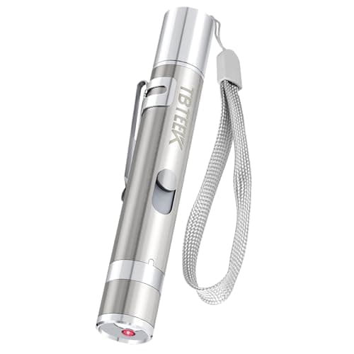 TBTeek Cat Toys, Rechargeable, 3 Light Modes & 5 Fun Patterns, Portable Interactive Kitten Pet Dog Cat Mouse Toy for Fun Chase Play Exercise