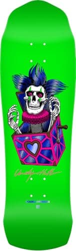 Powell Peralta Chris Hiett Skull 7-Ply Skateboard Deck, Green, 9.5" x 31.13"