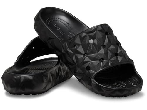 Crocs 209608-001-M7W9 Classic Geometric Slide v2 Black Black