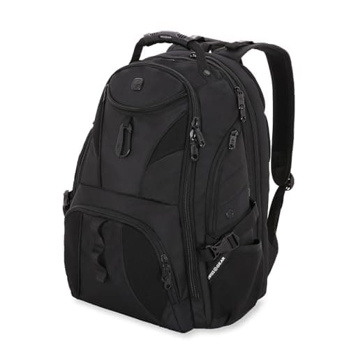 SwissGear 1900 Scansmart TSA 17 Laptop Backpack, Black/Black, 19-Inch