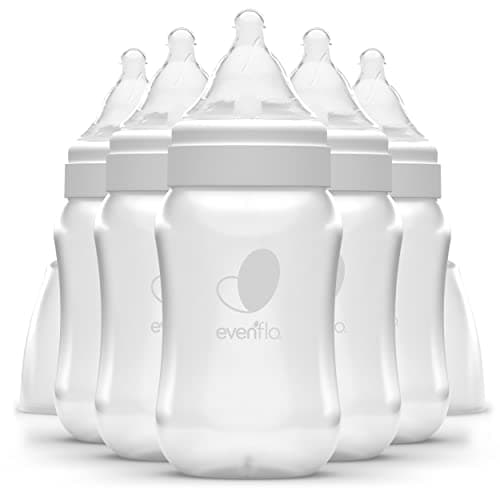 Evenflo Feeding Premium Proflo Venting Balance Plus Wide Neck Baby, Newborn and Infant Bottles - Helps Reduce Colic - 9 Ounce (Pack of 6)