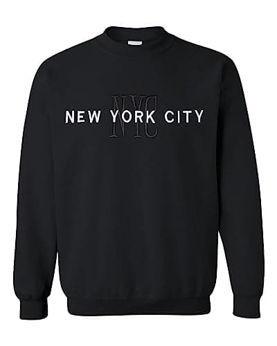 Activa Apparel New York City NYC Embroidered Sweatshirt Black Small