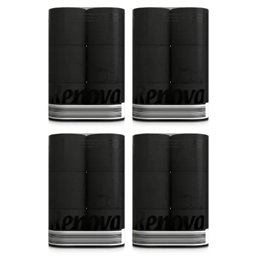 Generic Renova 3 Ply Soft Black Toilet Loo Tissue Paper Lightly Scented 6 roll pack x 4