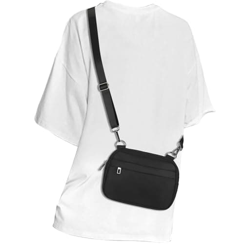 MAXTOP Small Crossbody Bags for Women Men Cellphone Belt Bag Purse Fanny Pack with Adjustable Strap Black Sling Bag for Traveling Casual Festival Gifts