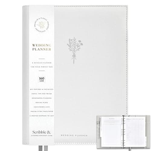 Award Winning Elegant Wedding Planner Binder and Organizer for the Bride | Tissue Wrapped | Cushioned Cover & Thick Pages | This Elegantly Designed US Planner Allows you to Plan Every Detail