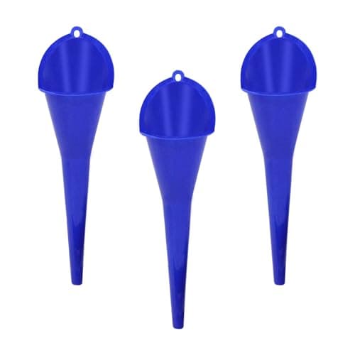 Oil Funnel - Funnels for Automotive Use Set of 3, Plastic Funnel, Automotive Funnel for Transmission, Fuel, Car, Lubricants and Fluids - Blue Funnel