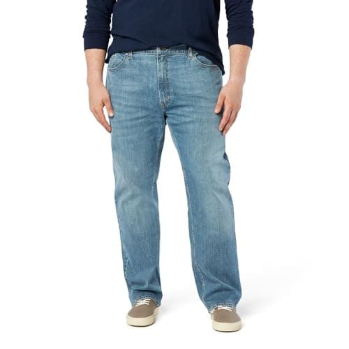 Signature by Levi Strauss & Co. Gold Men's Relaxed Fit Flex Jeans (Available in Big & Tall), Titan, 34W x 30L