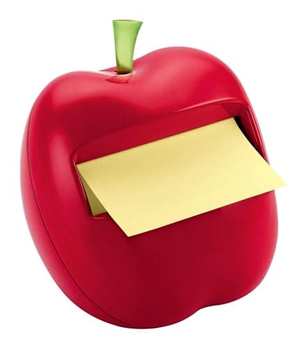 Post-it Pop-up Notes Dispenser, Apple-Shaped Dispenser and Post-it Super Sticky Pop-up Notes, 3x3 in, 1 Pad/Pack (APL-330)