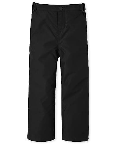 The Children's Place Boys' Pull On Ski Snow Pants, Black, 8