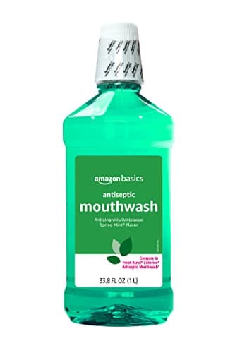 Amazon Basics Antiseptic Mouthwash, Mint, 33.80 Fl Oz, 1 Pack