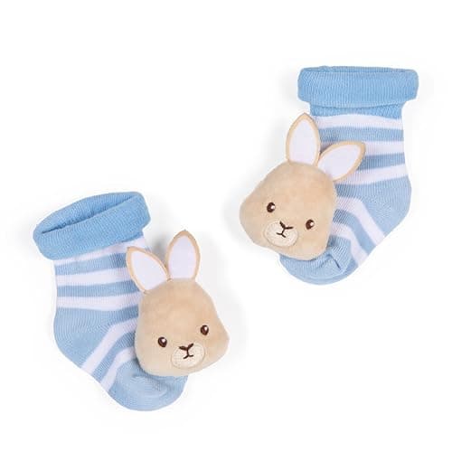Kids Preferred Beatrix Potter Peter Rabbit Baby Foot Rattles Soft Baby Sock Feet Rattles Newborn to 9 Months