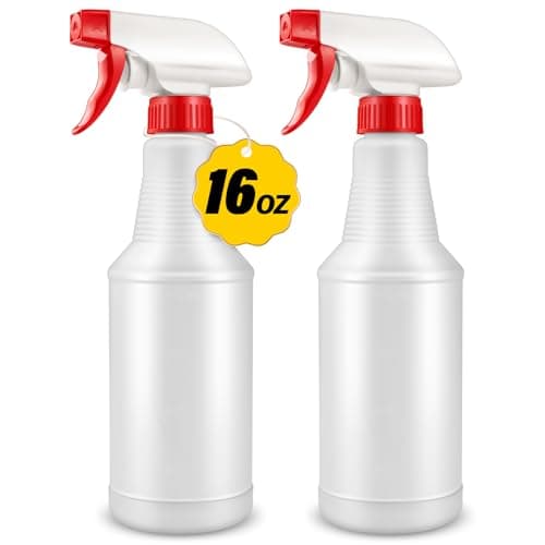 DIYSELF Spray Bottle 2 Pack Plastic Spray Bottles for Cleaning, 16oz/500ml Empty Spray Bottles for Liquids, Heavy Duty Spray Bottle for Plants, Pets, Alcohol, Leak-Proof Squirt Bottles for Lab Reagent