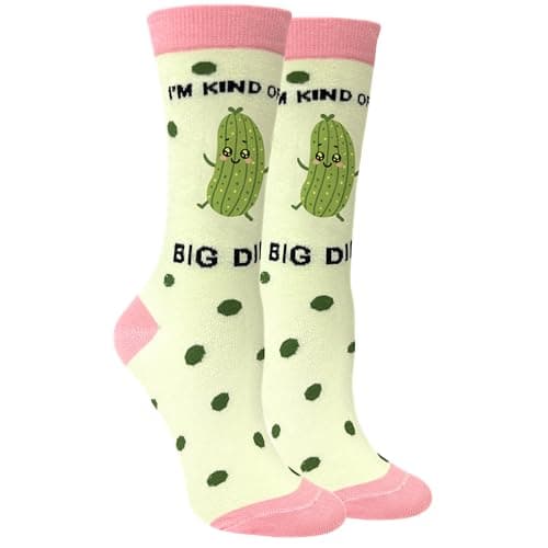 nhnsbdfc Funny Socks Stocking Stuffers for Teen Girls White Elephant Gifts for Adults Cute Socks Novelty Pickle Gift for Women