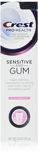 Crest Pro-Health Sensitive and Gum All Day ProtectionToothpaste 4.8 oz- Anticavity, Antibacterial Flouride Toothpaste, Clinically Proven, Sensitivity Toothpaste