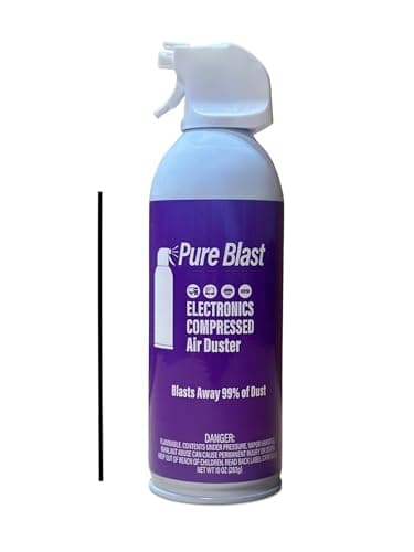 Pure Blast 10oz Compressed Air Duster Can – Made in USA – Powerful Dust Remover for Electronics, Keyboards, Computers & Office Equipment – Moisture-Free, No Residue – 1 Pack