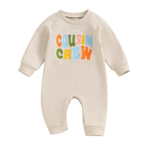Meihuida Cousin Crew Shirts Matching Outfits for Baby Girl Boy Long Sleeve Romper Jumpsuit Fall Winter Clothes 3-6 Months