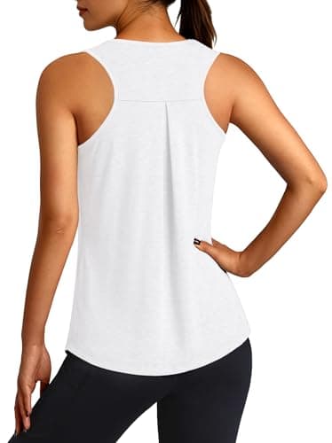 Best Workout Tank Tops #9 from 3rd hill 3rd hill Workout Tank Tops for Women Racerback Sleeveless Yoga Top Loose Fit Gym Shirt Running Athletic Tanks White S