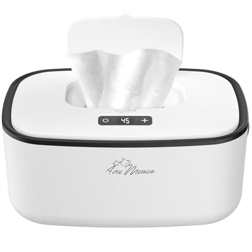 Avec Maman Baby Wipe Warmer Dispenser S1 - Adjustable Digital Temperature Control - Wipe Warmer and Baby Wet Wipes Dispenser - Baby Wipes Warmer - White