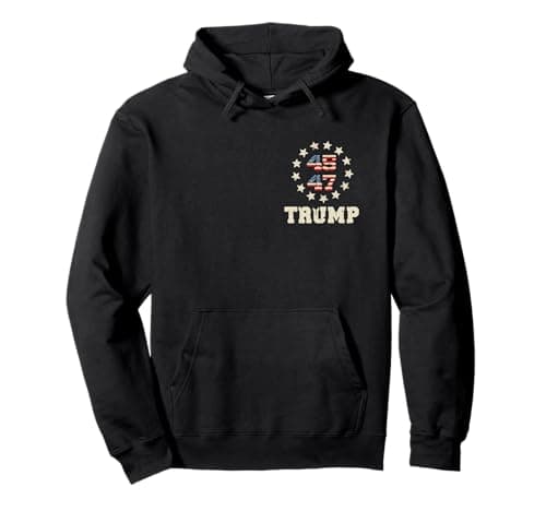 Trump 2024 Flag (On Back) Take America Back Trump Flag 45 47 Pullover Hoodie