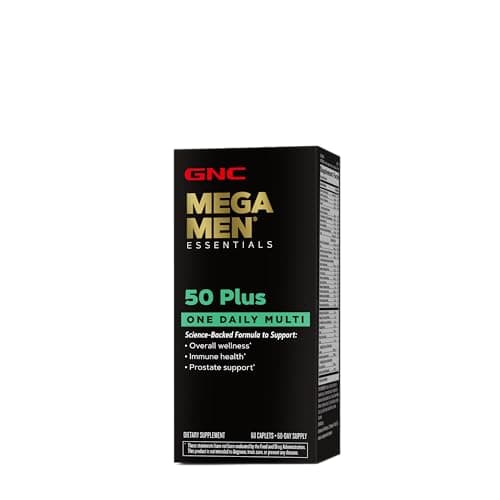 GNC Mega Men 50 Plus Multivitamin | Heart Health | Prostate and Circulatory Support | 1 Daily