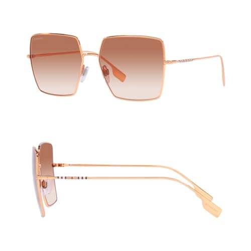 BURBERRY DAPHNE BE3133 Square Shape Metal Sunglasses with Luxury Eyewear Kit