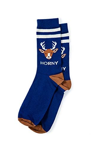 Tipsy Elves Men's Horny Socks - Funny Humorous Festive Christmas Socks