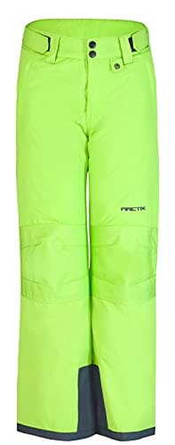 Arctix Kids Snow Pants with Reinforced Knees and Seat, Lime Green, X-Large