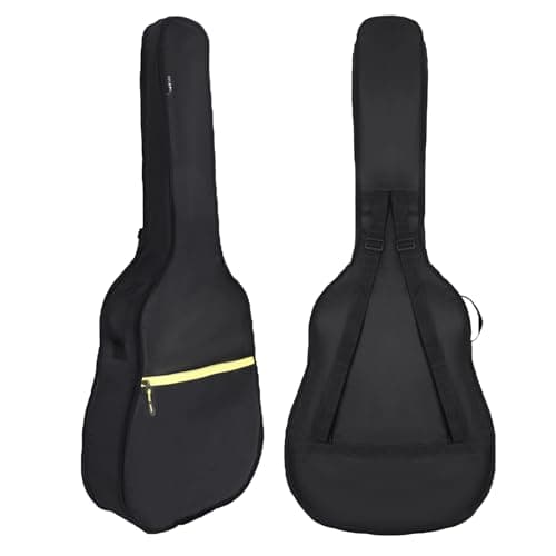 PPOPPO 40/41/42 Inch Acoustic & Classical Guitar Dust Cover Gig Bag, 600D Waterproof Nylon Fabric, Soft Guitar Backpack Case with Large Front Pocket & Adjustable Strap, Lightweight Foldable for Travel