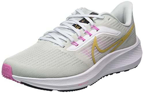 Nike Air Zoom Pegasus 39, Women's Running Shoes, White Wheat Gold Pure Platinum, Size 8.5