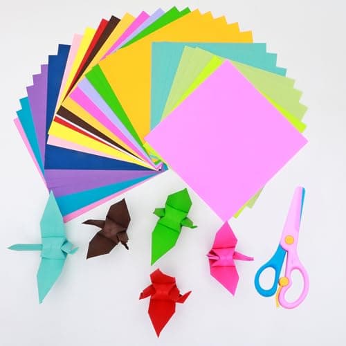 Origami Paper 200 Sheets,20 Colors 6 Inch Square Colored Paper for Crafts,Double Sided Origami Folding Paper for Arts and DIY Projects,15x15cm