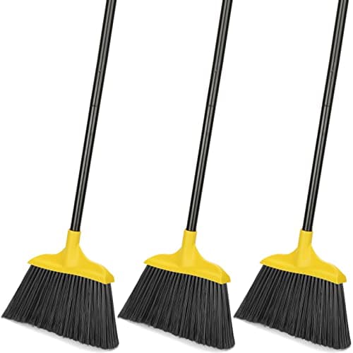 Kefanta 3 Pack Outdoor Broom Heavy-Duty Indoor Commercial Brooms 54 Inches for Courtyard Garage Restaurant Lobby Patio Mall Market Office Shop Home Kitchen Office Floor