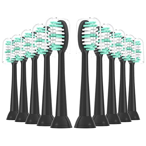 XIAOHEAD Replacement Toothbrush Heads 10 Pack for AquaSonic Black Series and Vibe Series Electric Toothbrush
