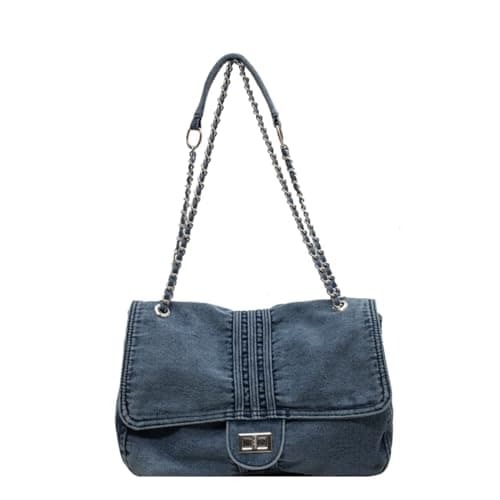 Extolove Denim Crossbody Bag, Jean Purses for Women Denim Clutch Purses and Handbags (Light Blue)