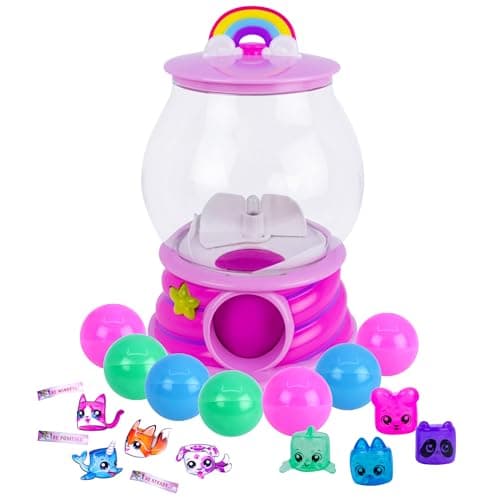 Cepia LLC Gumball Magic - Magical Light Up Machine with 7 Gumball Surprises Inside! Includes 4 Collectible Wishies, 3 Puffy Sticker Sets, and Positive Affirmations in Each Gumball!