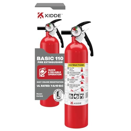 Kidde, FA110G, Multi Purpose Fire Extinguisher for Home, Office, Dorm, Residential, 1A10BC